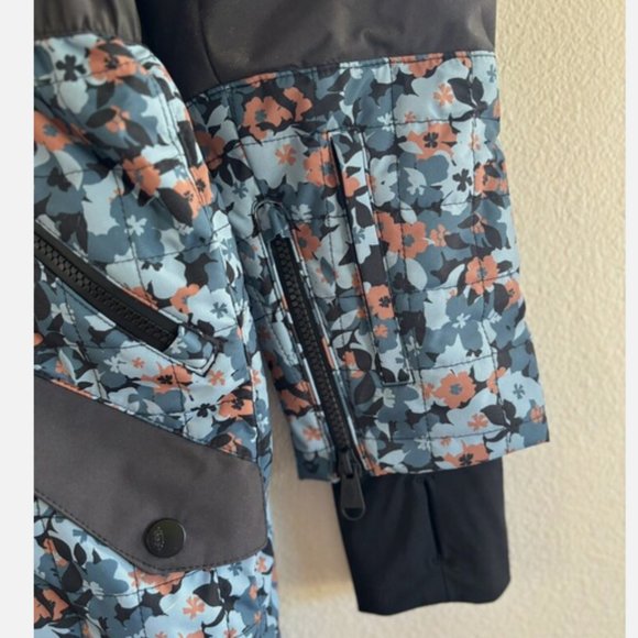 Free People Floral Hooded Jumpsuit - Black and Blue - Picture 5 of 11